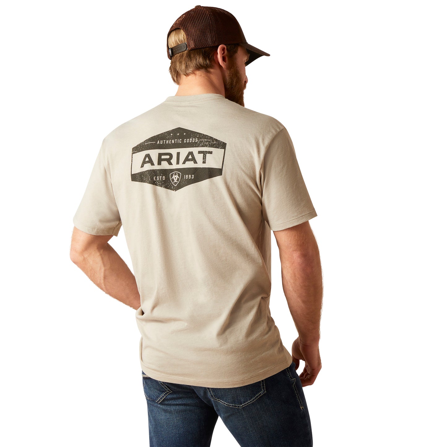 Ariat Men's Hex Graphic Khaki Heather T-Shirt 10047643