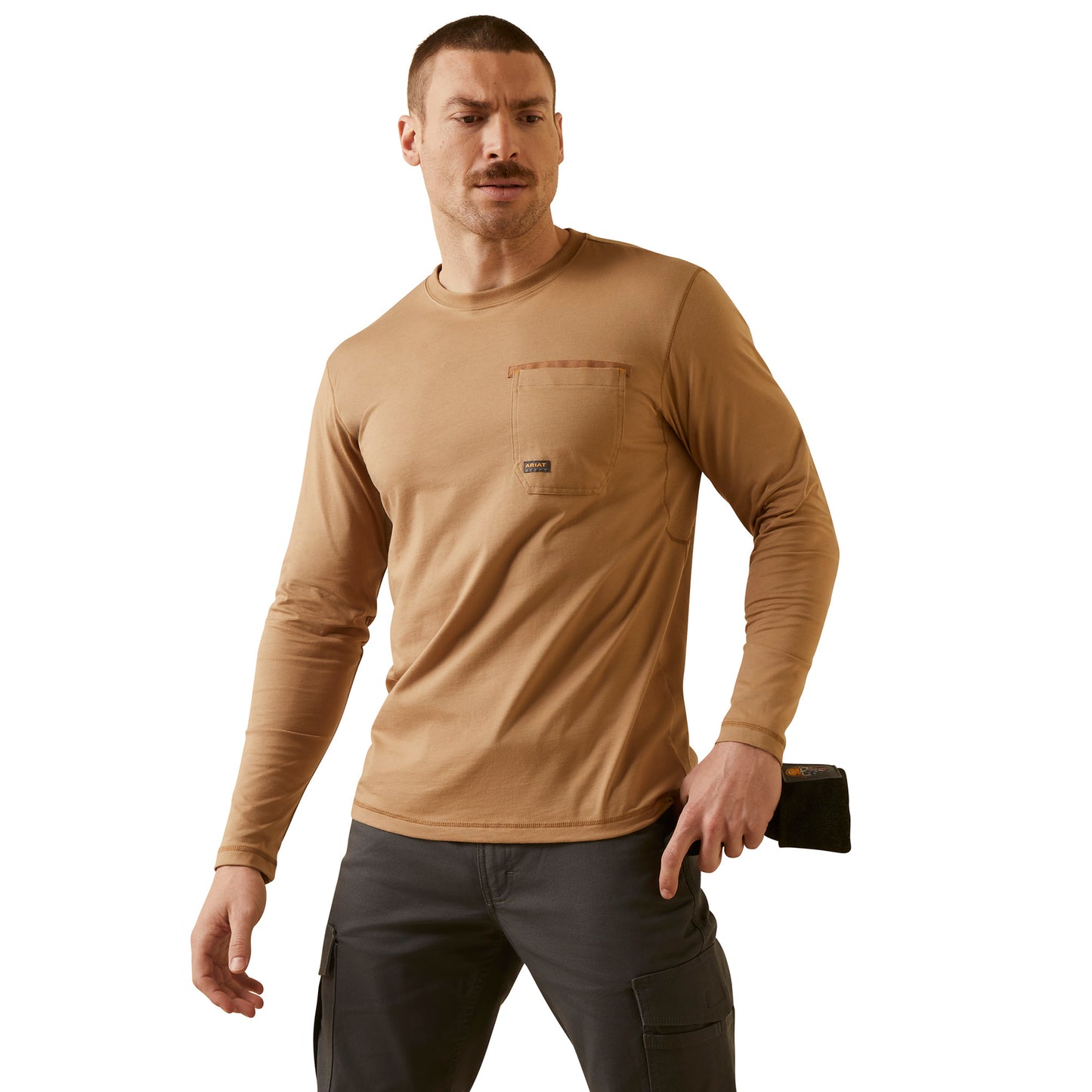 Ariat Men's Rebar Workman Born For This Graphic Khaki T-Shirt 10046187