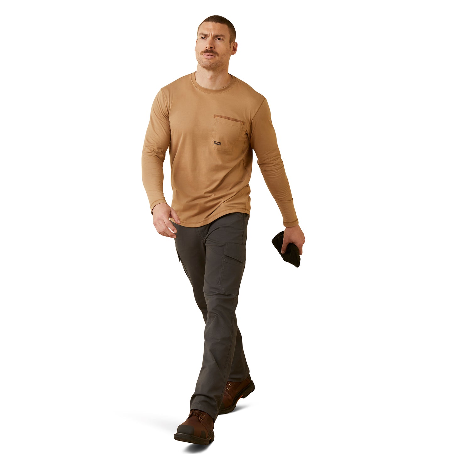 Ariat Men's Rebar Workman Born For This Graphic Khaki T-Shirt 10046187