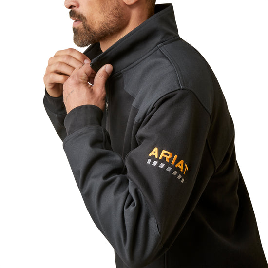 Ariat Men's Rebar Workman DuraCanvas 1/4 Zip Black Sweatshirt 10046401