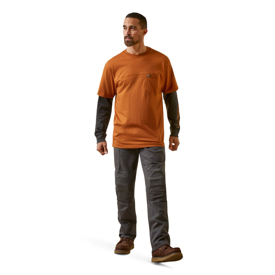 Ariat Men's Rebar Cotton Strong Dually Carmel Cafe T-Shirt 10046512