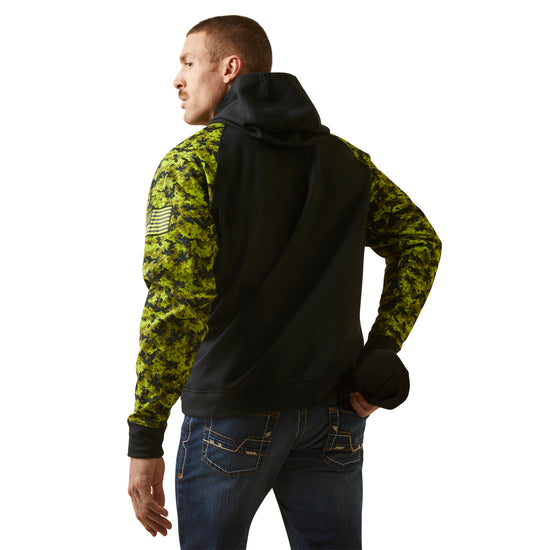 Sweat à Capuche Ariat Patriot Western Pour Garçon - Camouflage Desert Digi - Taille S
