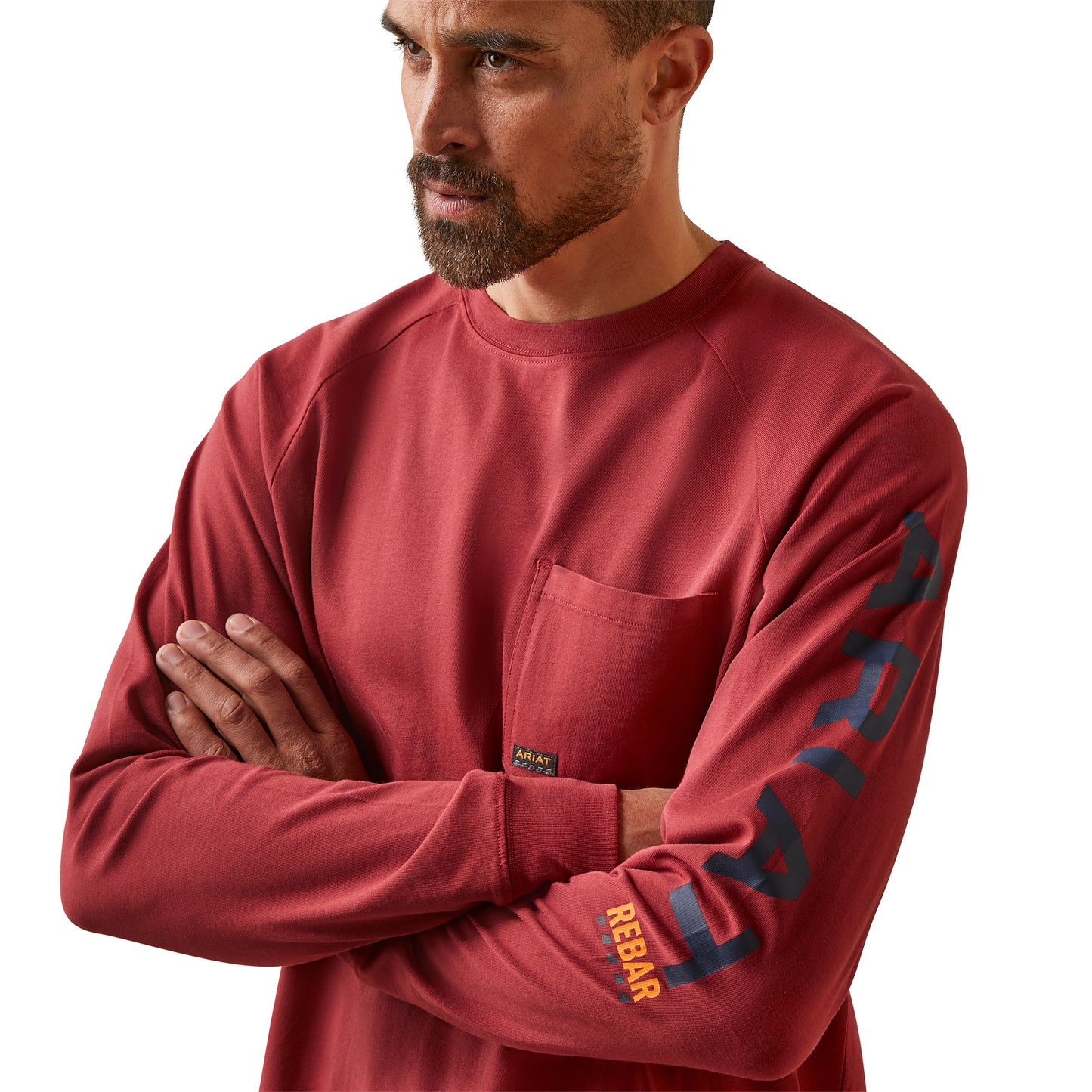 Ariat Men's Rebar Cotton Strong Graphic Brick Red T-Shirt 10046616