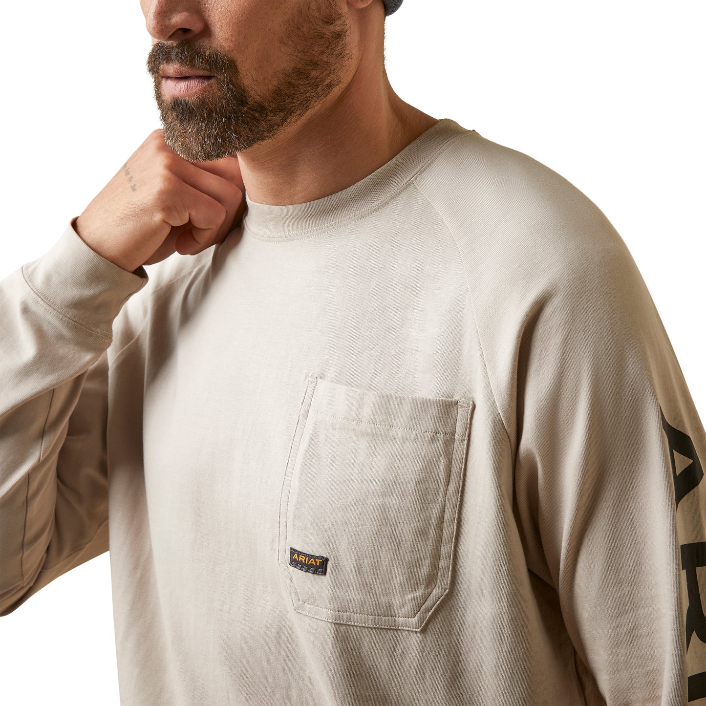 Ariat Men's Rebar Cotton Strong Graphic Khaki T-Shirt 10046787