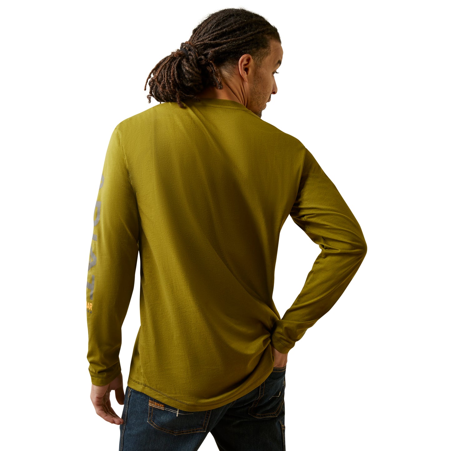 Ariat Men's Rebar Workman Logo Graphic Avocado Green T-Shirt 10046797
