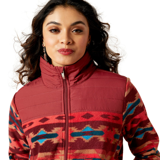 Ariat Ladies Prescott Multicolor Campfire Print Fleece Jacket 10046038