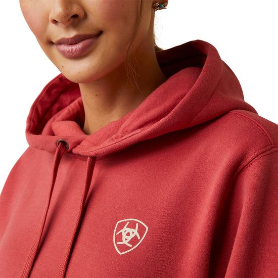 Ariat Ladies Logo Printed Cardinal Red Hoodie 10046164