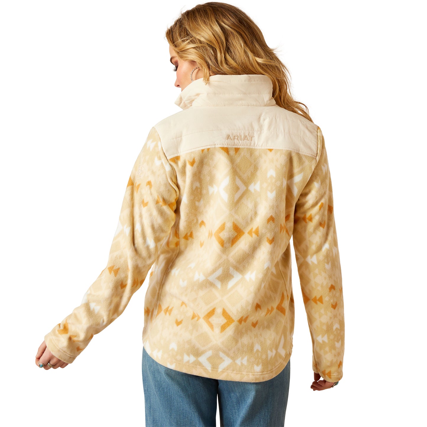 Ariat Ladies Prescott Fleece Sand Dune Print Fleece Jacket 10046169