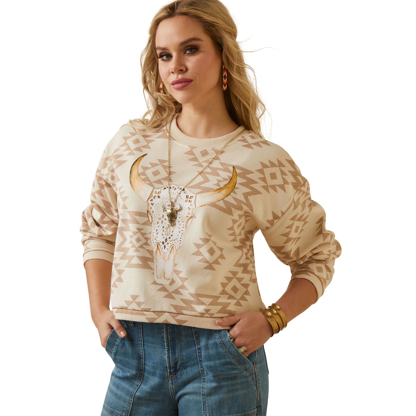 Ariat Ladies O'Keefe Brazilian Sand Pullover Sweatshirt 10046272