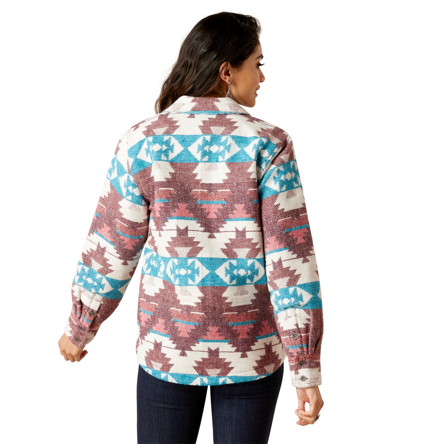 Ariat Ladies Shacket Baja Jacquard Multicolor Shirt Jacket 10046671