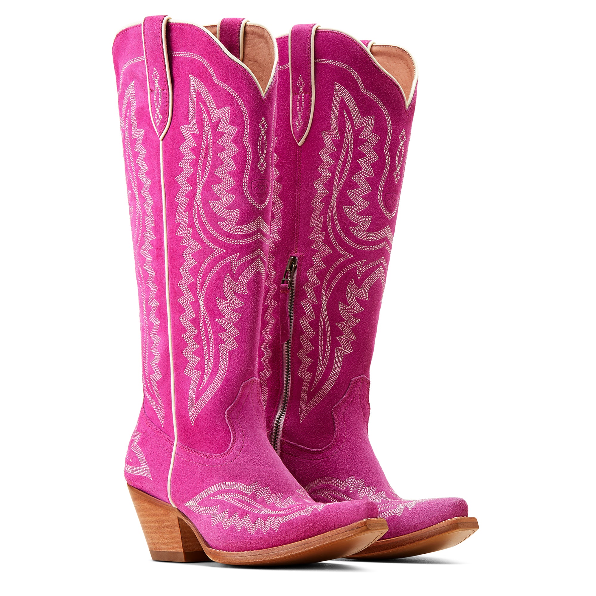 Ariat Ladies Casanova Haute Pink Suede Western Boots 10046859