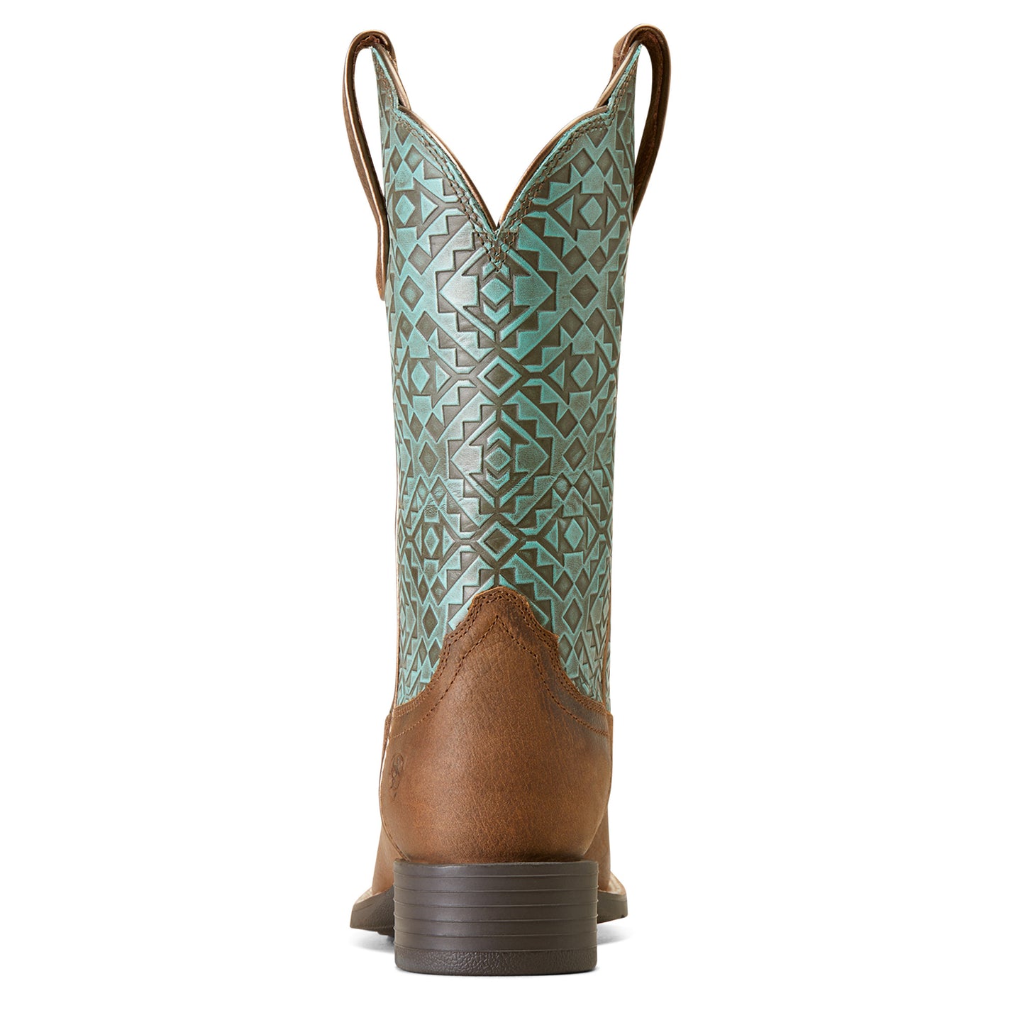 Ariat Ladies Round Up Old Earth & Turquoise Blanket Western Boots 10046882