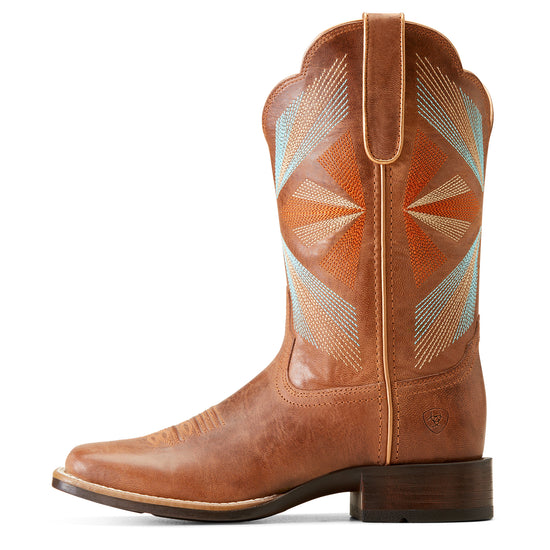 Ariat Ladies Oak Grove Maple Glaze Square Toe Western Boots 10047052