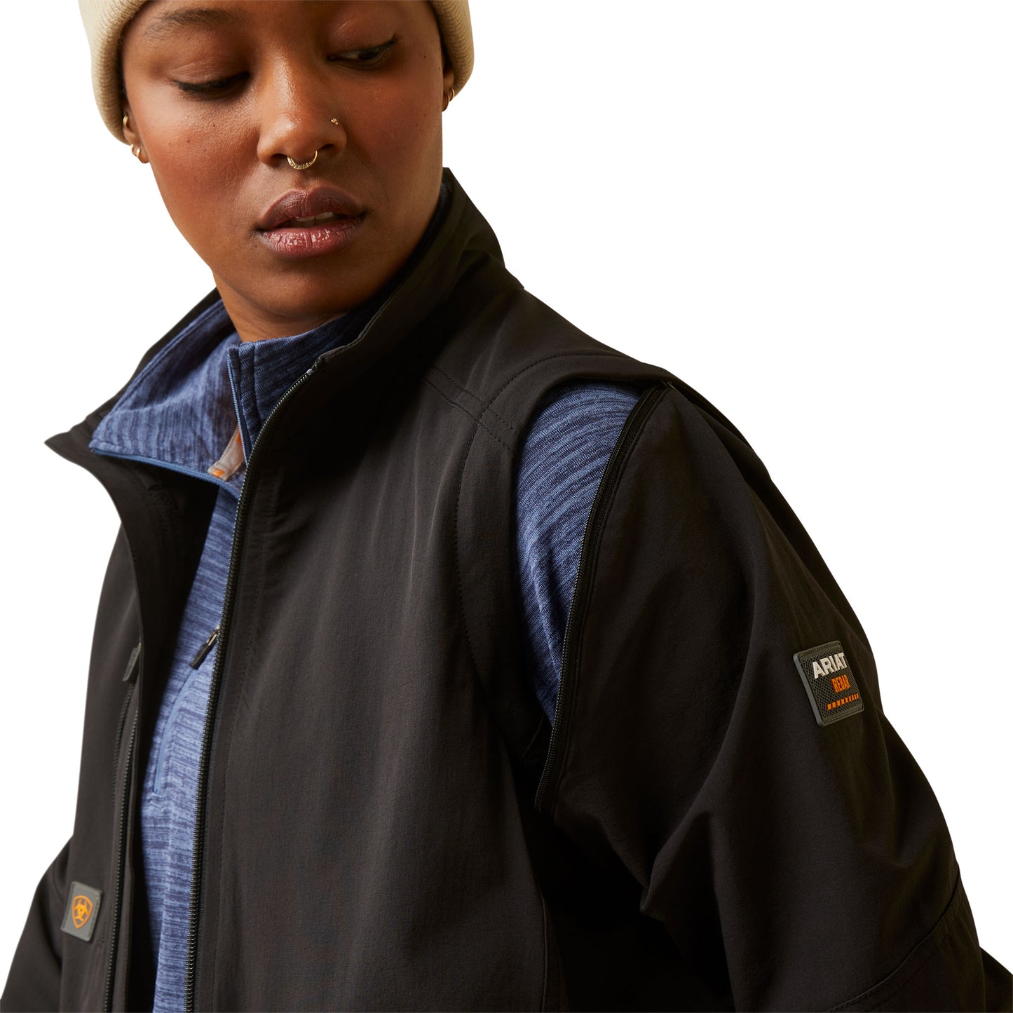 Ariat Ladies Rebar Weatherproof Convertible Black Jacket 10046034