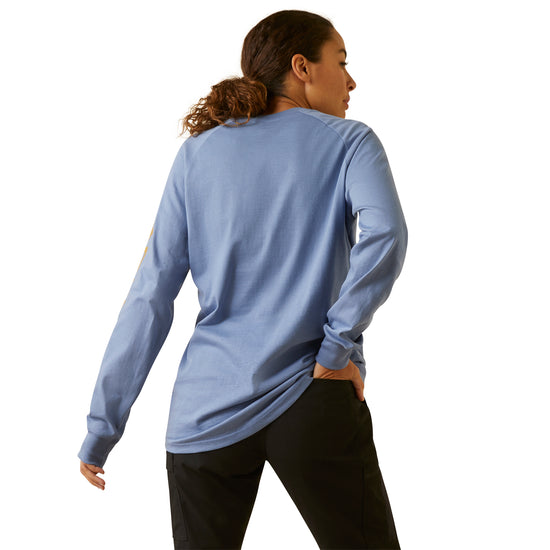 Ariat Ladies Rebar Cotton Strong Blue Harvest Graphic Logo T-Shirt 10046153