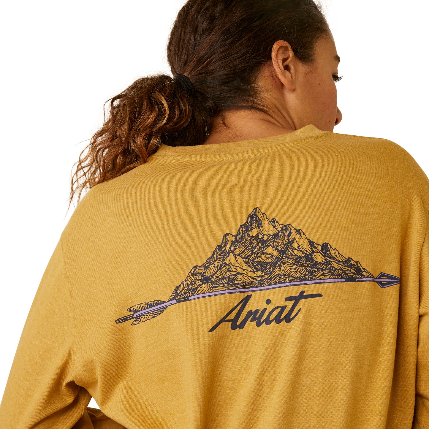 Ariat Ladies Rebar Cotton Strong Arrow Antelope Heather T-Shirt 10046410