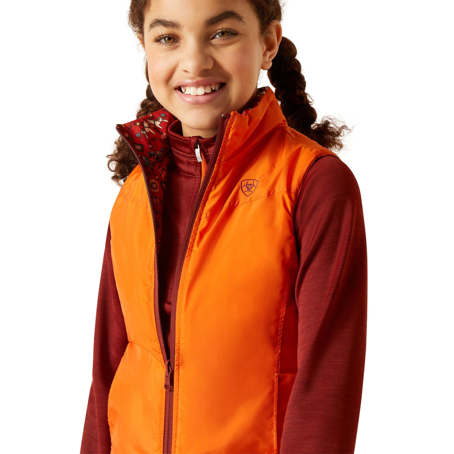 Ariat Youth Girl's Bella Reversible Insulated Dala Horse Vest 10046111