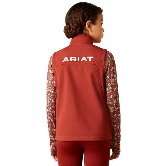Ariat Youth Girl's New Team Fired Brick Softshell Vest 10046568