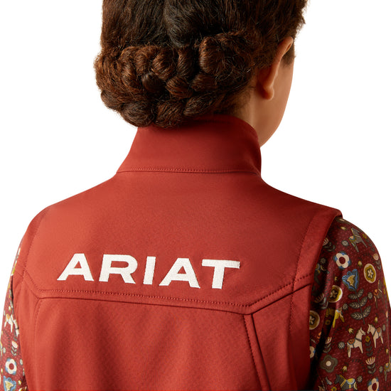 Ariat Youth Girl's New Team Fired Brick Softshell Vest 10046568