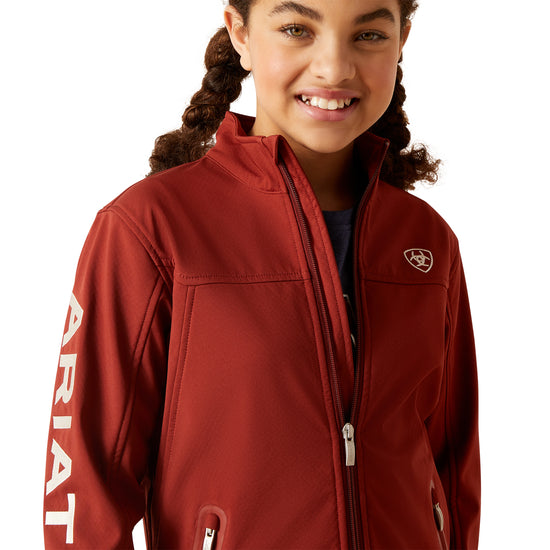 Ariat Youth Girl's New Team Fired Brick Softshell Jacket 10046692