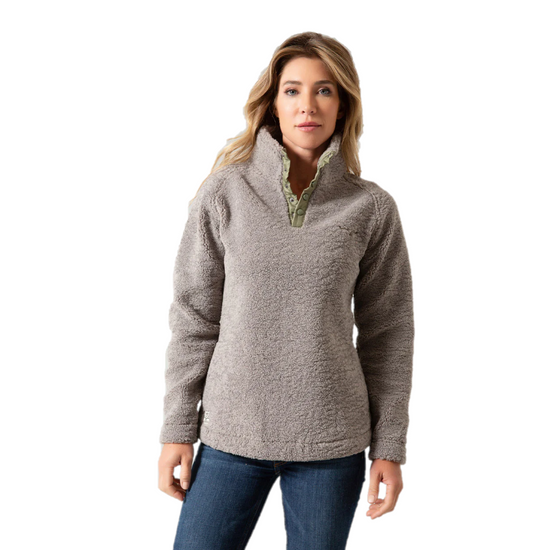 Kimes Ranch Ladies Fozzie Grey Pullover Sweatshirt FOZ-GRY