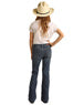 Rock & Roll Cowgirl Girl's Denim Medium Wash Trouser Jeans G5F3715