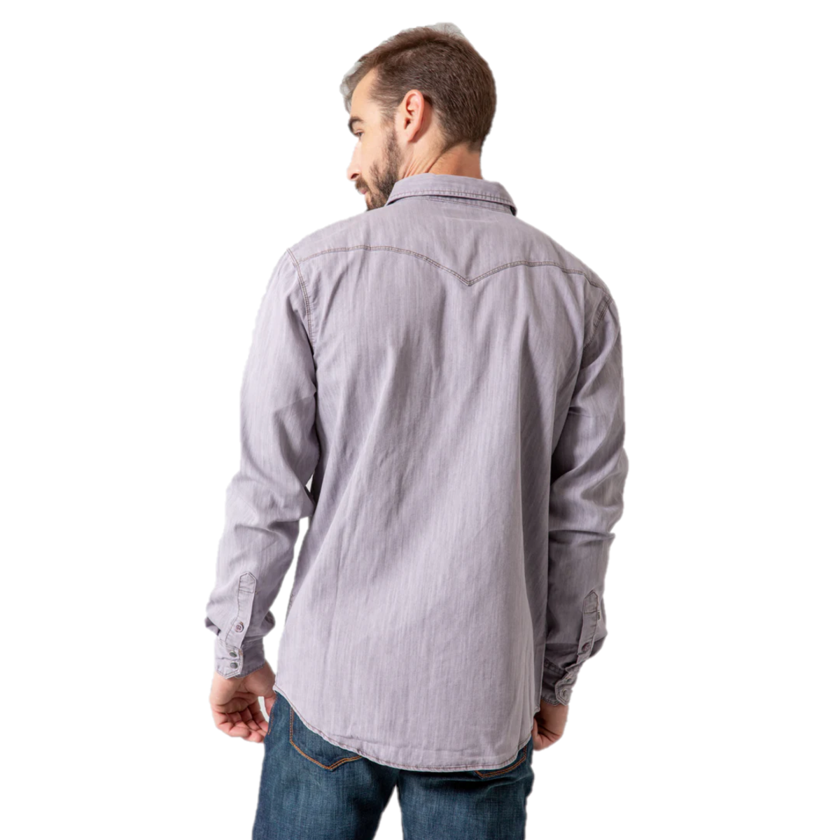 Kimes Ranch® Men's Grimes Grey Denim Long Sleeve Shirt GDS-GD