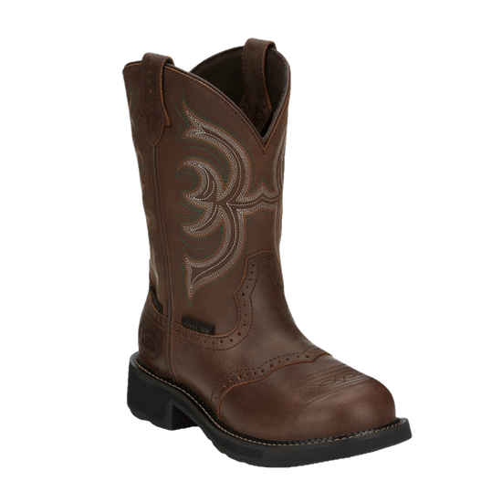 Justin Ladies Wanette Aged Bark Brown Western Boots GY9985