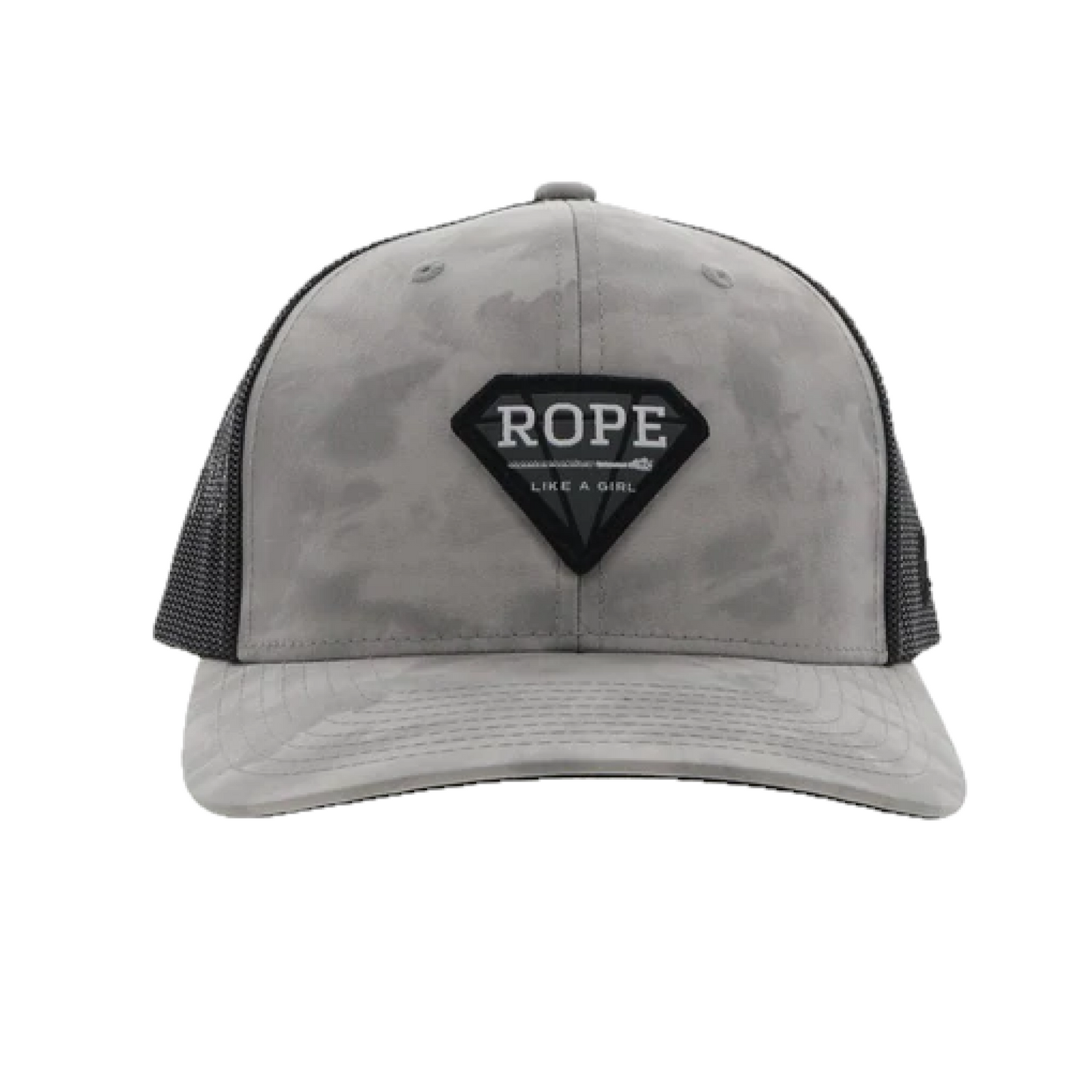 Hooey® Ladies Rope Like A Girl Grey & Black Snapback Hat 2249T-GYBK