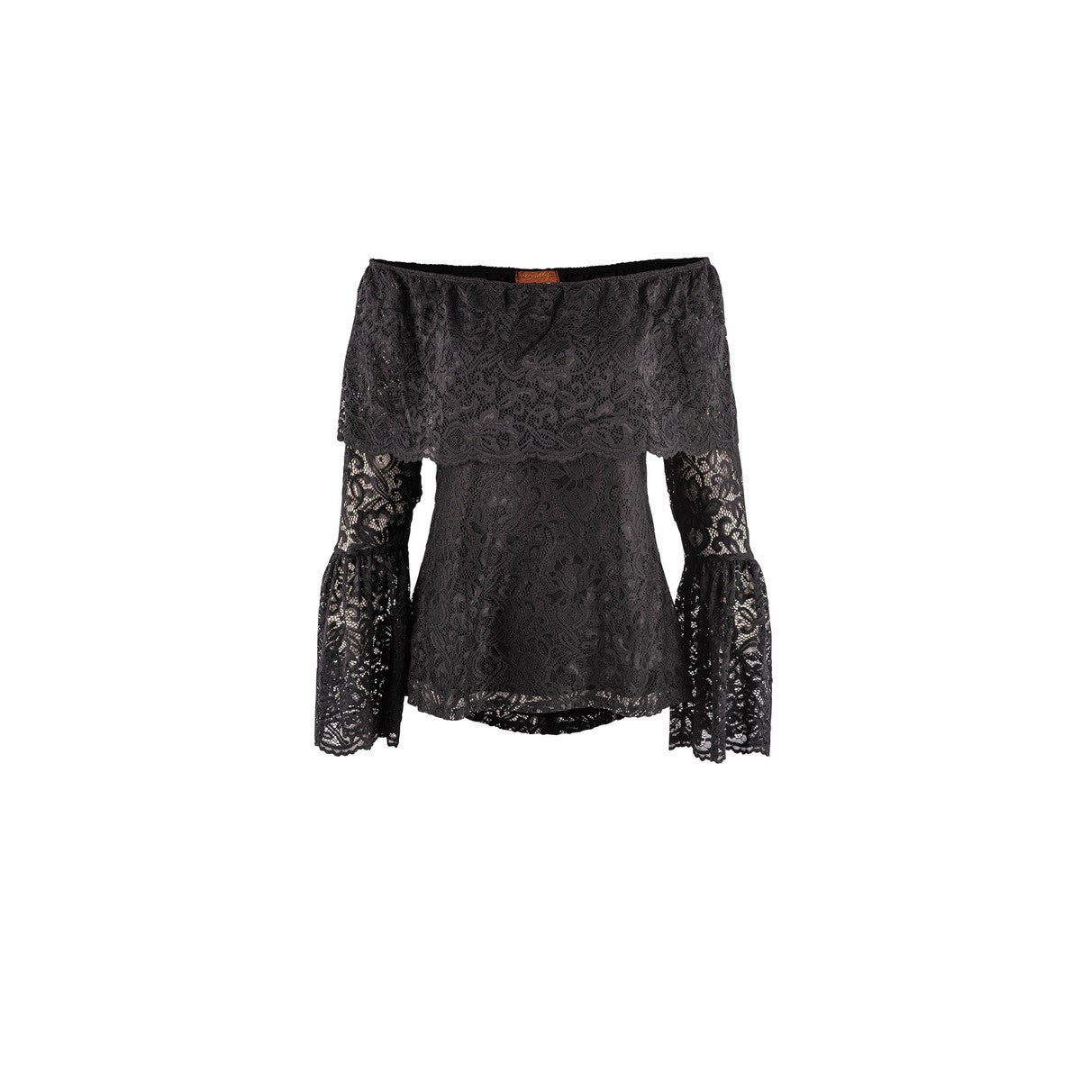 Scully Ladies On/Off Shoulder Black Lace Top HC614