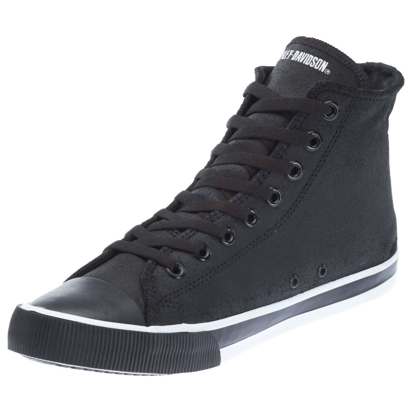 Harley Davidson Men's Baxter Black and White Hi-Top Shoes D93341