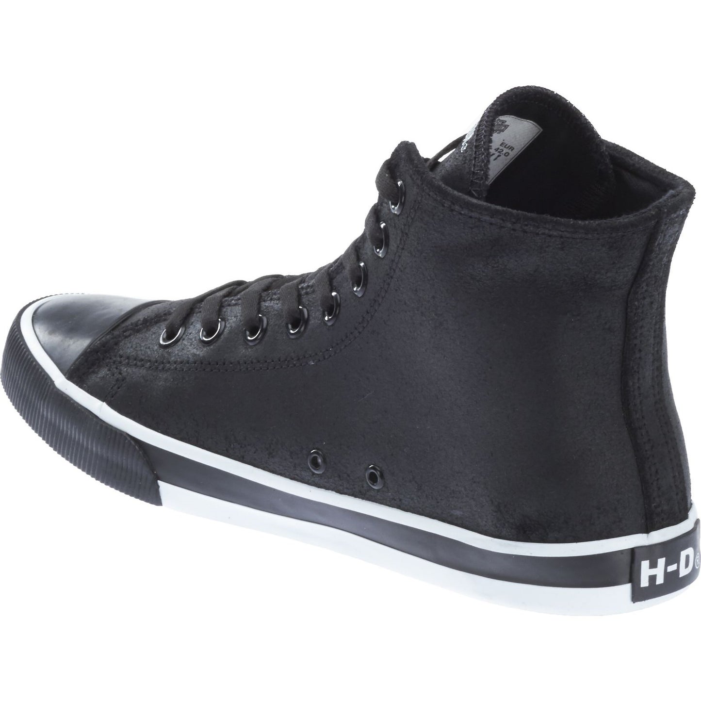 Harley Davidson Men's Baxter Black and White Hi-Top Shoes D93341