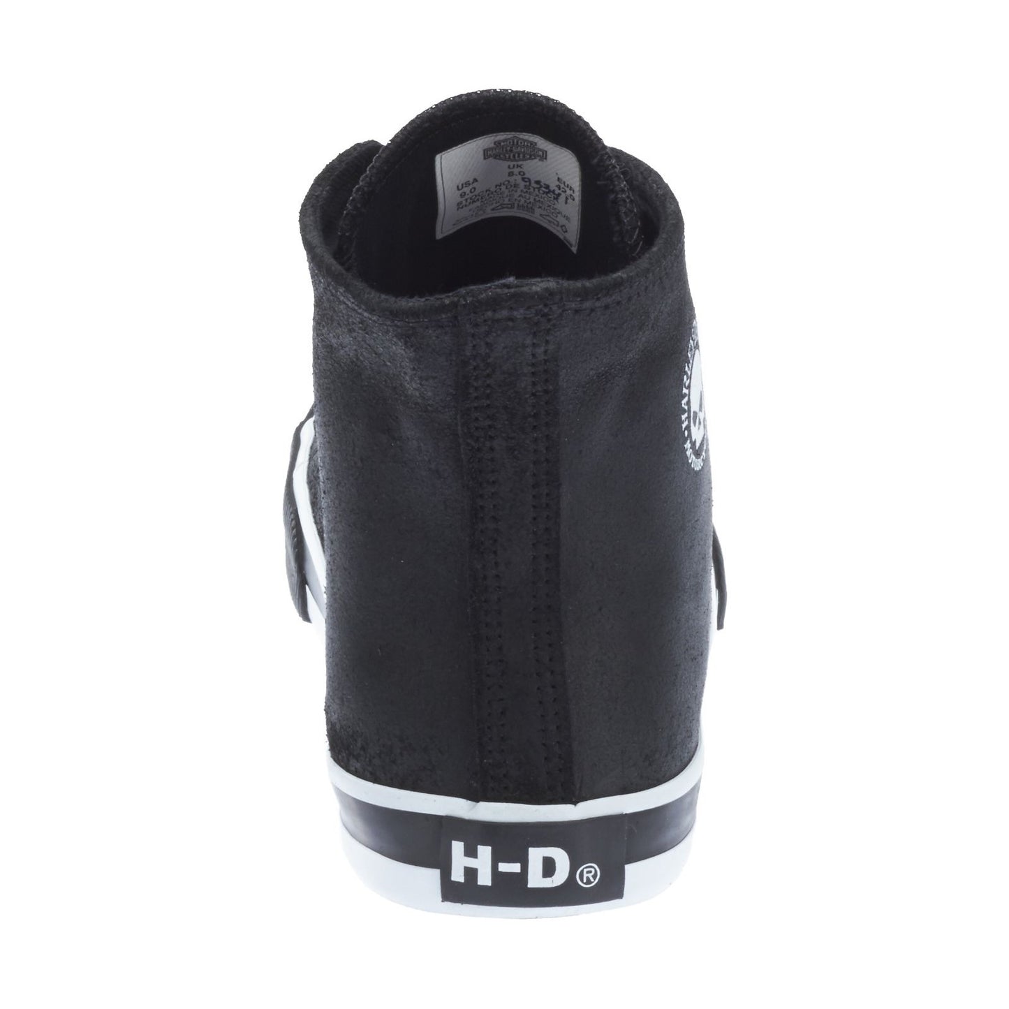 Harley Davidson Men's Baxter Black and White Hi-Top Shoes D93341