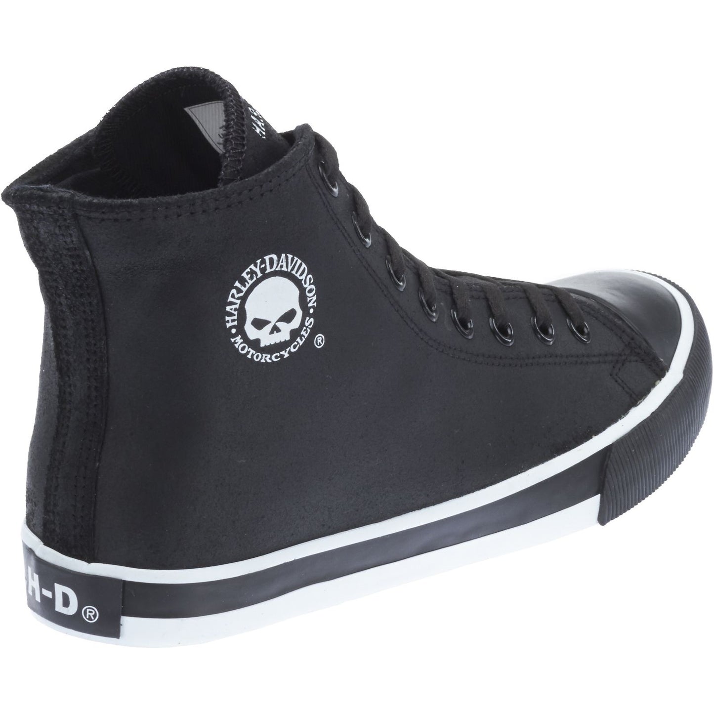 Harley Davidson Men's Baxter Black and White Hi-Top Shoes D93341