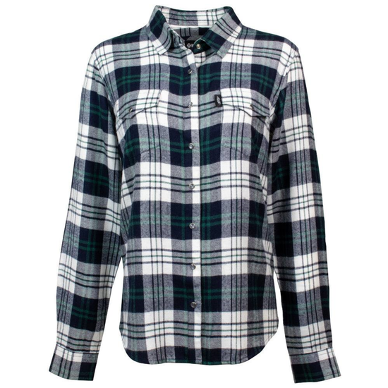 Hooey® Ladies Loose Fitting Black & White Flannel Shirt HF1001BKWH