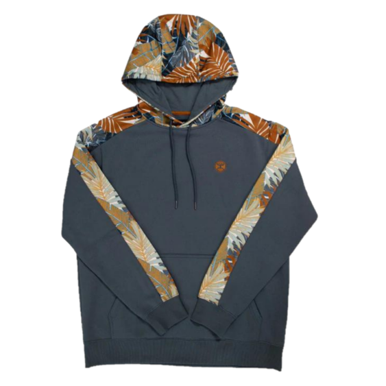 Hooey® Men's "Oasis" Navy & Palm Tree Print Hooded Sweatshirt HH1190BL