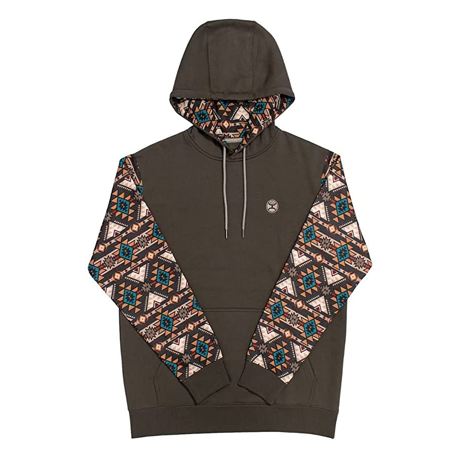 Hooey® Men's Summit Aztec Print Brown Pullover Hoodie HH1191BR