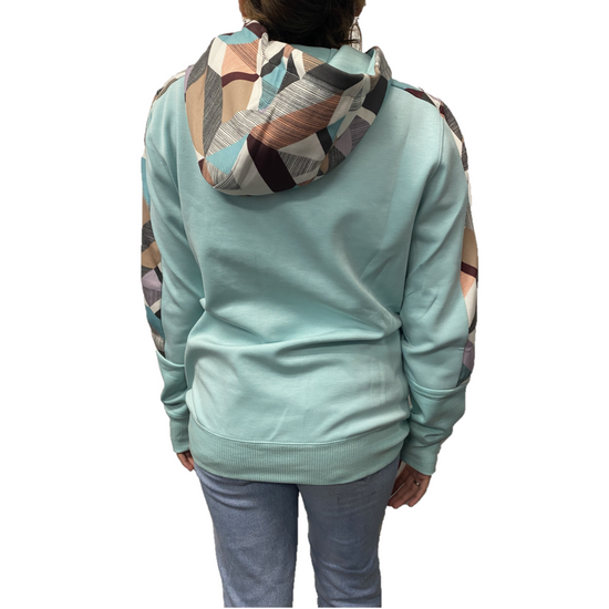 Hooey® Ladies Canyon Etched Tile Print Turquoise Hoodie HH1199TQ