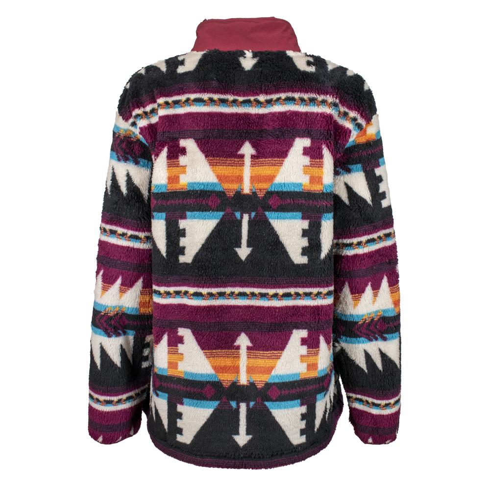 Hooey Ladies Aztec Multi-Color Fleece Pullover Sweatshirt HJ088BKBU