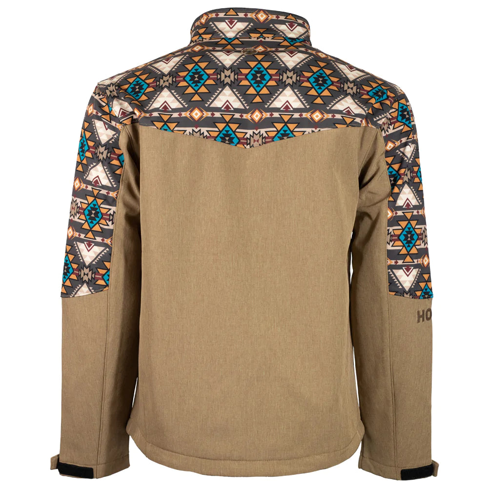 Hooey® Men's Softshell Aztec Print Tech Fleece Tan Jacket HJ092TNAZ