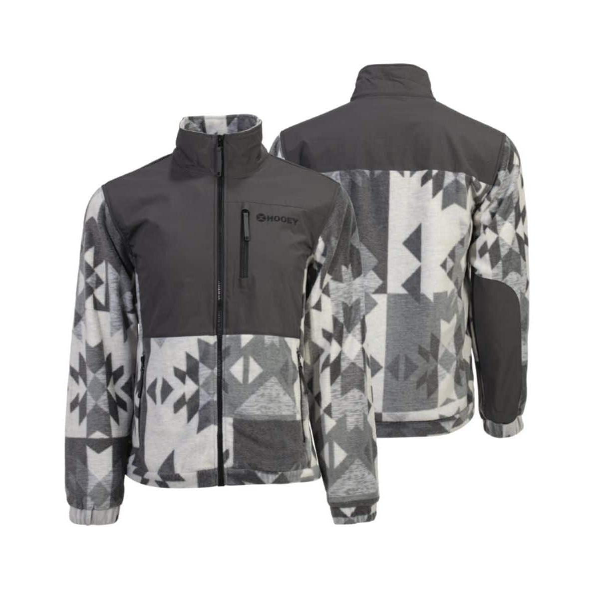 Load image into Gallery viewer, Hooey Youth Boy&amp;#39;s Tech Aztec Printed Charcoal Jacket HJ110AZCH-Y
