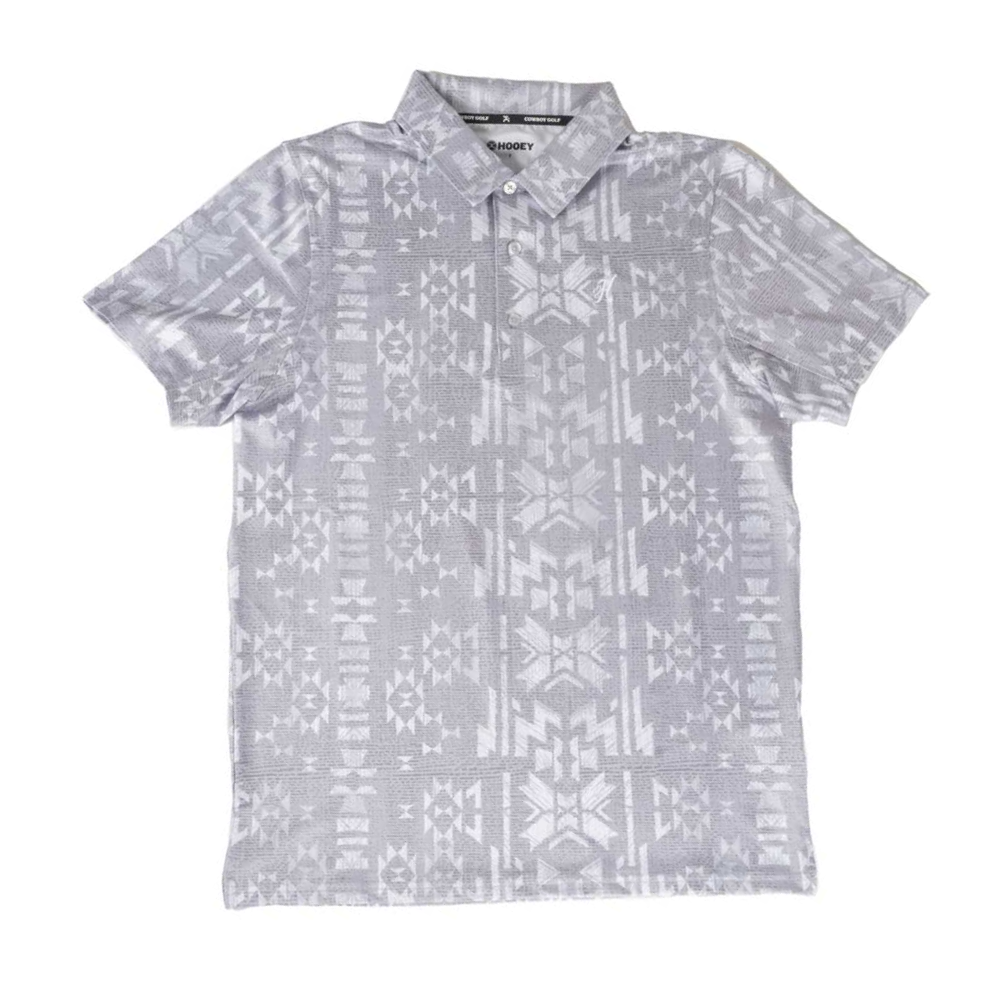 Hooey® Men's "The Weekender" Grey Short Sleeve Polo Shirt HP014GY