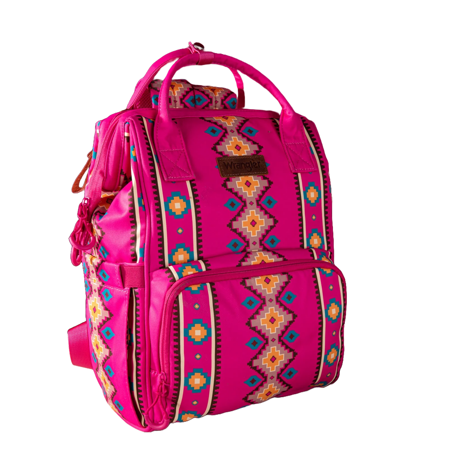 Wrangler Ladies Aztec Printed Hot Pink Dual Sided Backpack WG2204-9110HPK