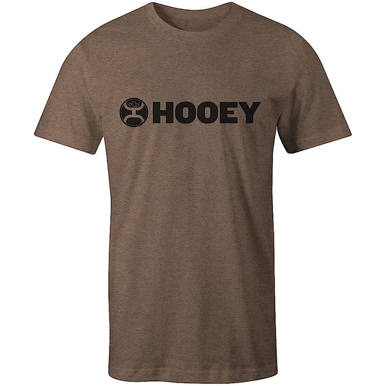 Hooey Men's "Lock-Up" Logo Brown T-Shirt HT1407BR