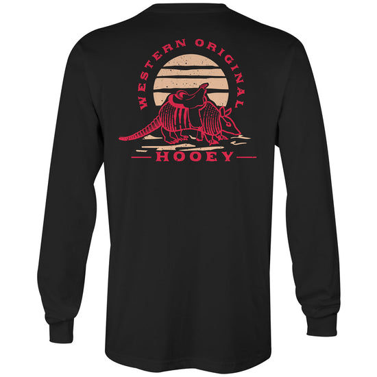 Hooey Men's Armadillo Long Sleeve Black T-Shirt HT1527BK
