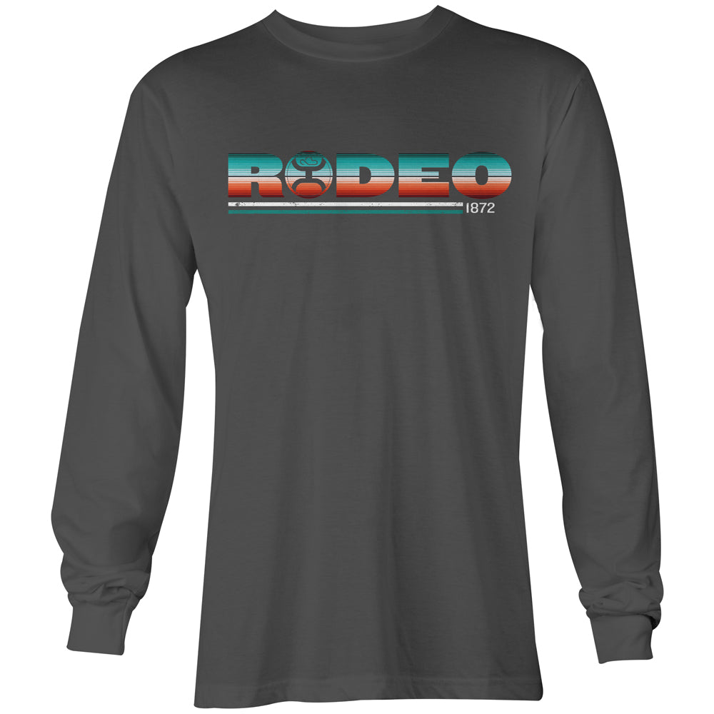 Hooey Men's Rodeo Grey Long Sleeves With Serape Logo Shirt HT1536GY