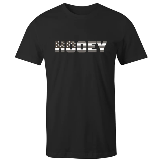 Hooey Men's Patriot Graphic Black T-Shirt HT1544BK