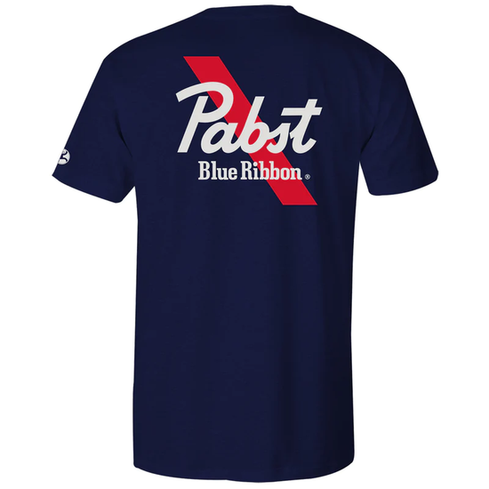 Hooey Men's Pabst Blue Ribbon Graphic Blue T-Shirt HT1638NV