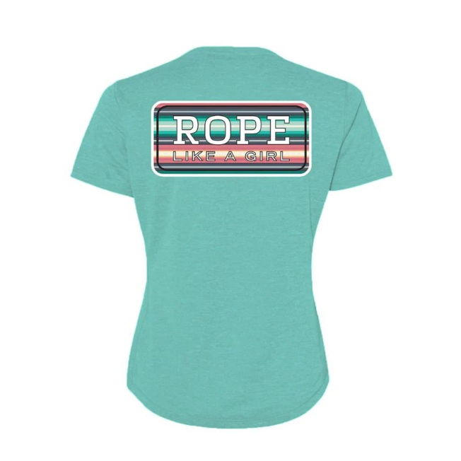 Hooey Youth Girls "BODEGA" Graphic Heather Turquoise T-Shirt HT1677TQ-Y