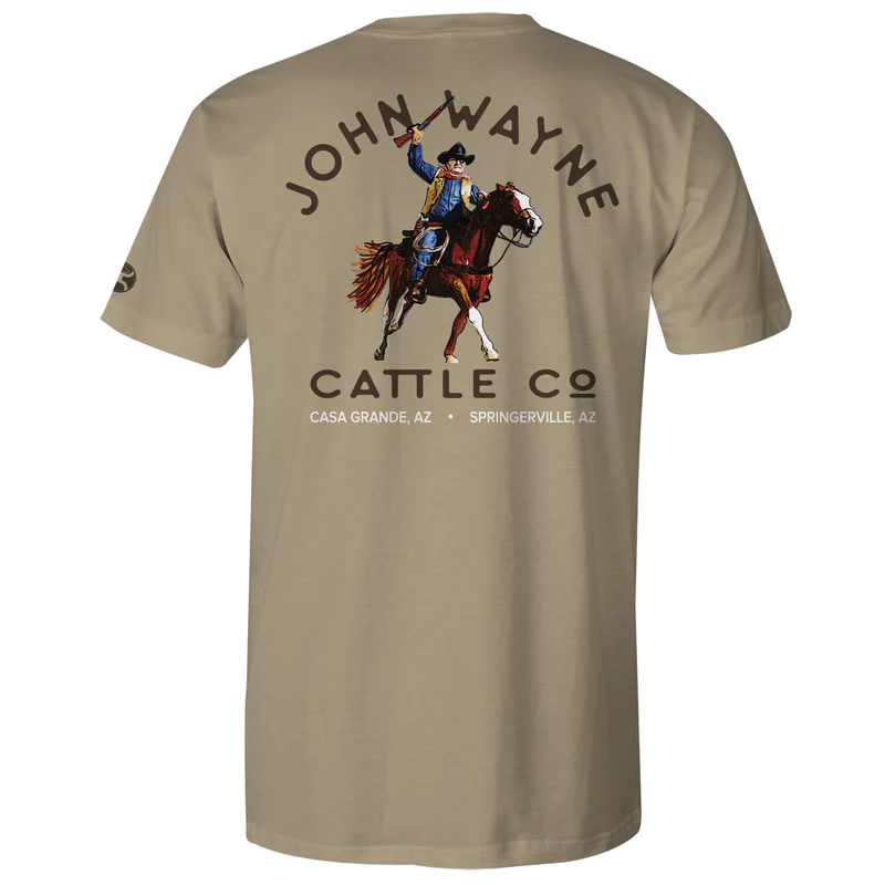 Hooey Men's John Wayne Crewneck Tan T-Shirt HT1700TN